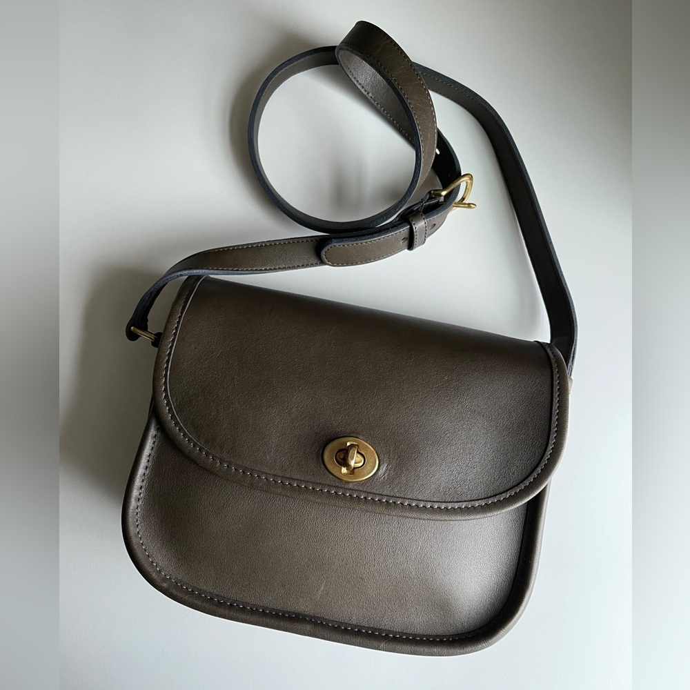 Vintage Coach Collegiate Bag Flannel Grey